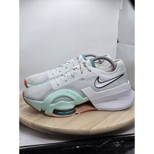 Womens Sz 10.5- Nike SuperRep 3 White Washed Teal Mesh Athletic Running Sneakers